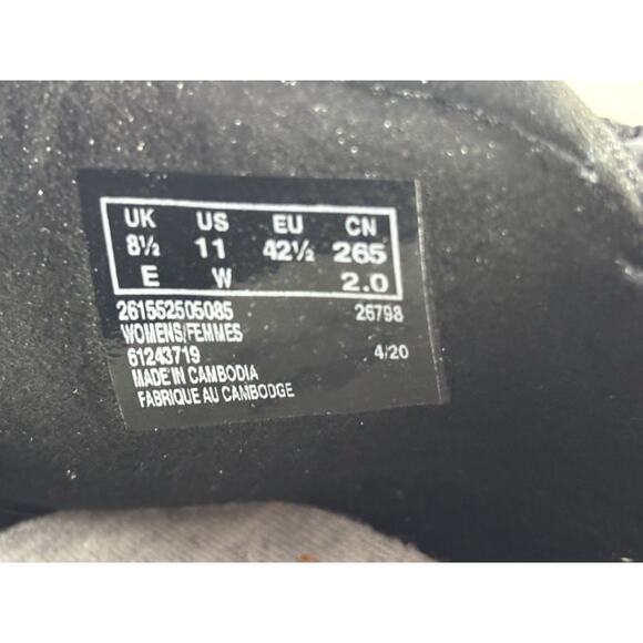 Clarks Cloudsteppers Carly Wish Womens 11 W Black Grey Camo Flats Slip On Ballet - Picture 9 of 10